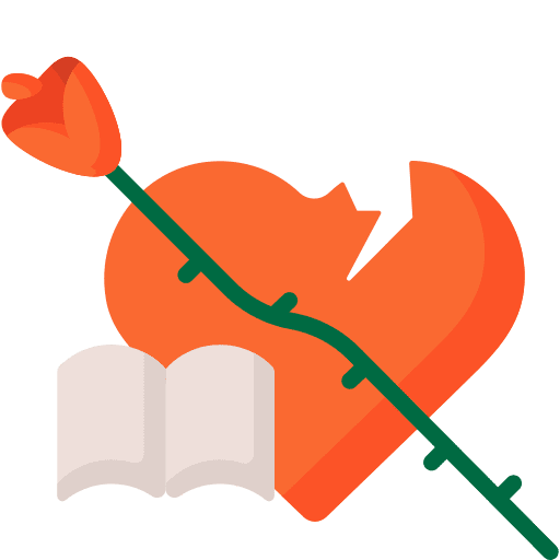 Romance romance flower heart icon