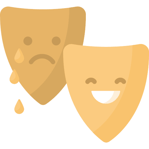 Drama masks comedy acting icon