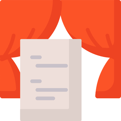 Play travel cinema stage icon