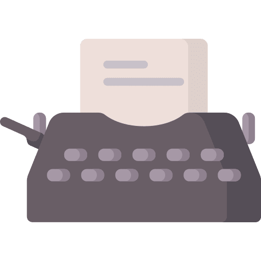Typing vintage education typing icon