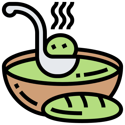 Soup vegan meal vegetarian icon