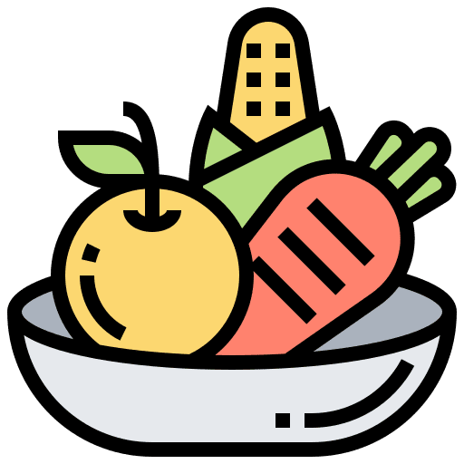 Vegetarian organic vegan food and restaurant icon