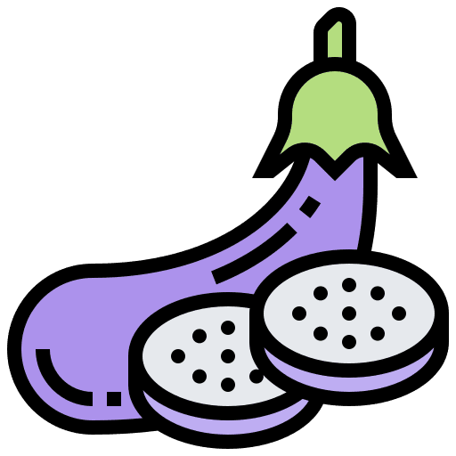 Eggplant food and restaurant vegetarian vegan icon
