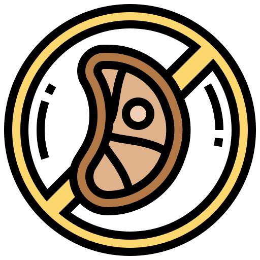 No meat sign vegetarian no meat icon
