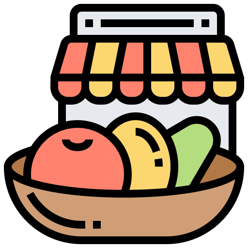 Shop fruit diet restaurant icon