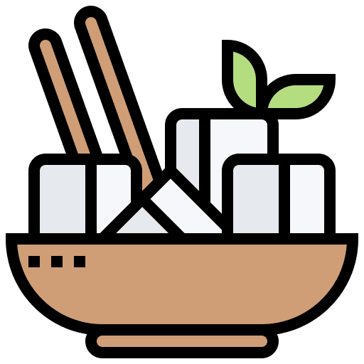 Tofu soybean food meal icon