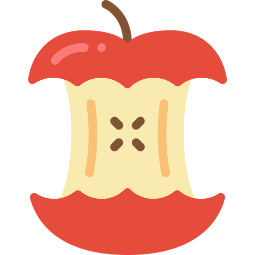 Core waste rubbish recycling icon