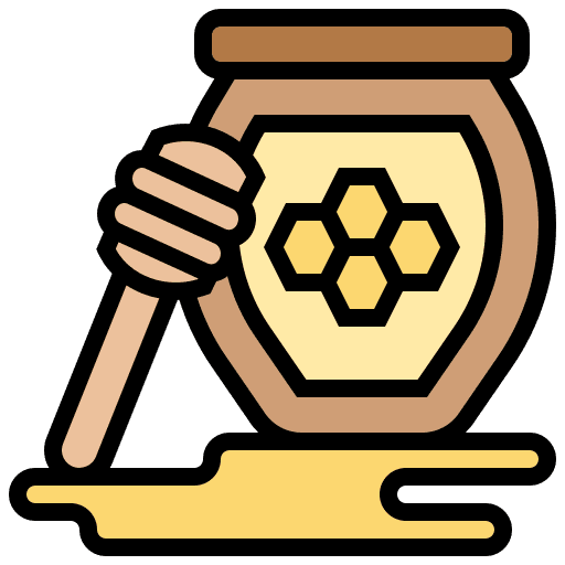 Honey bee food organic icon