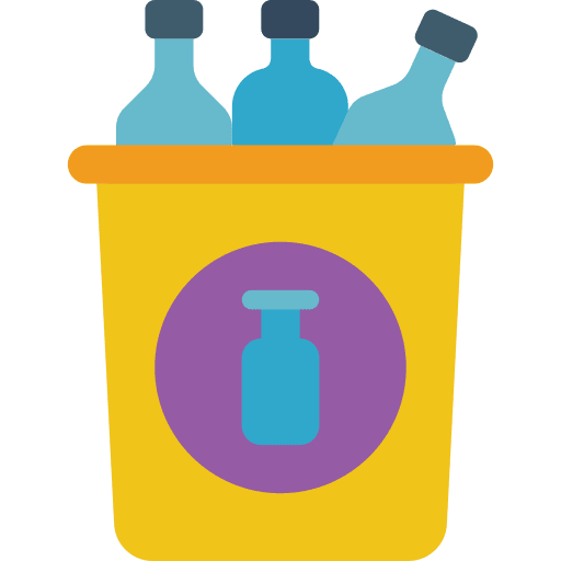 Bottles management ecology and environment triangular arrows icon