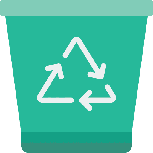 Recycling bin management waste recycle icon