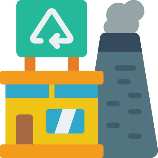 Recycling ecology and environment factory recycling center icon