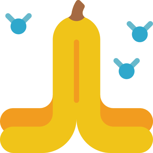 Banana banana peel flies icon