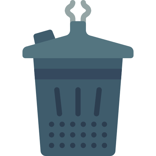 Burn wastes fire trash icon