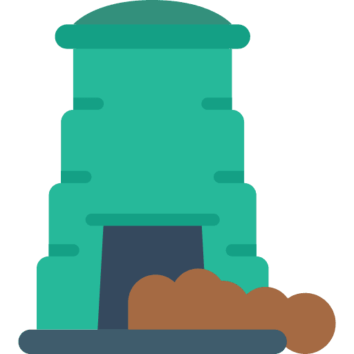 Garden sustainable bin residue icon