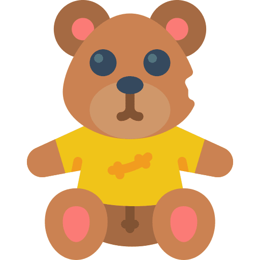 Teddy fluffy doll animals icon