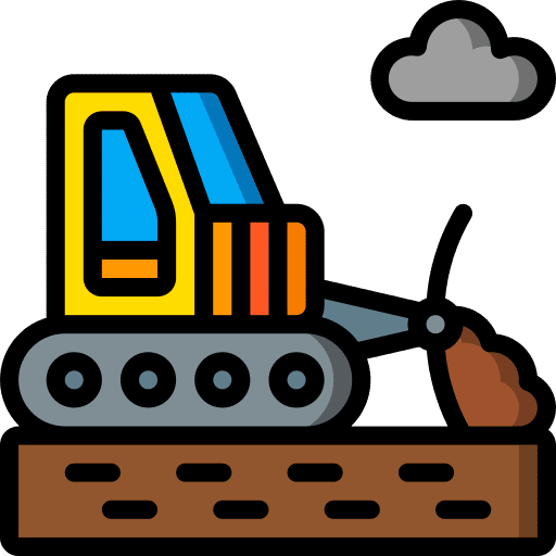 Bulldozer construction and tools construction transportation icon