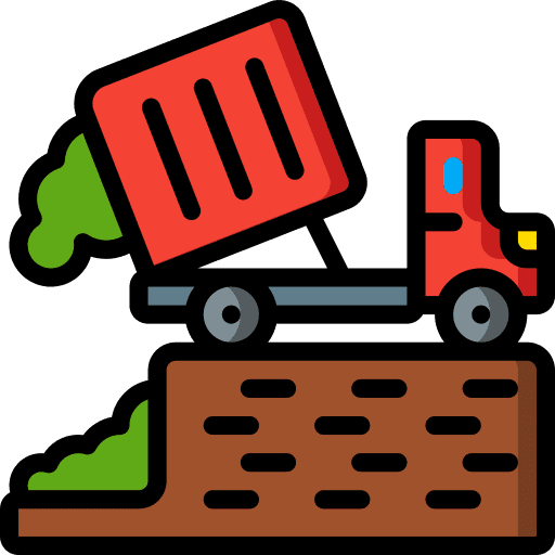 Landfill ecology garbage pollution icon