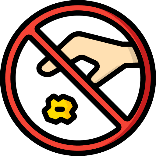 Sign forbidden sign littering icon