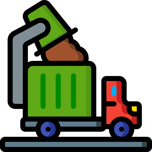 Garbage truck ecology and environment garbage metal icon
