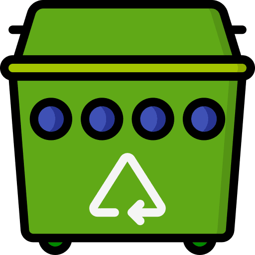Recycling bin can waste garbage icon