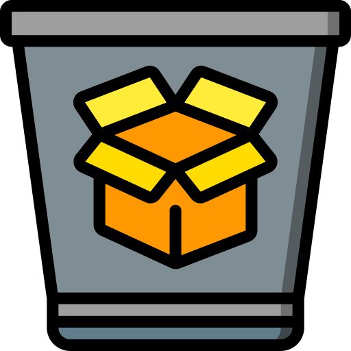 Paper bin ecology and environment paper bin recycling icon