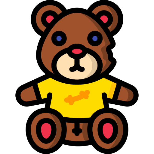 Teddy bear animals fluffy icon
