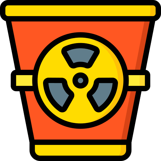 Waste bin toxic waste nuclear barrel icon