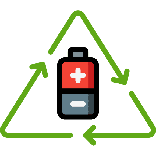 Batteries environment transportation charging battery icon