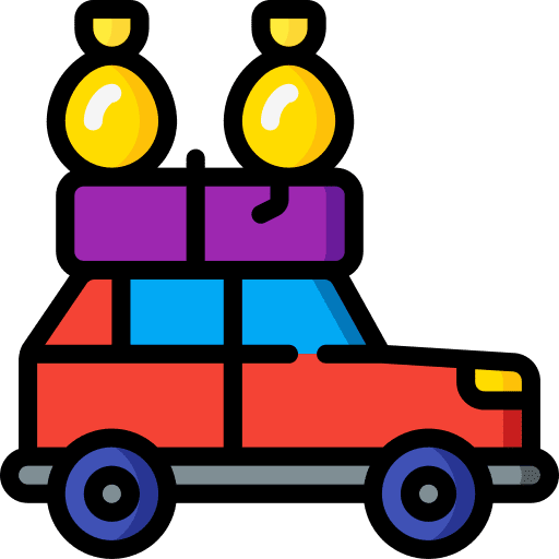 Car sustainable rubbish landfill icon