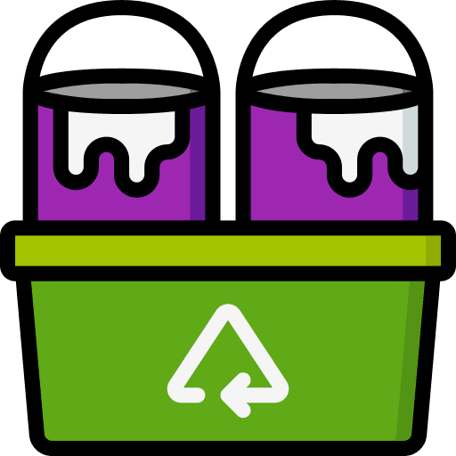 Recycle ecology and environment paint cans icon