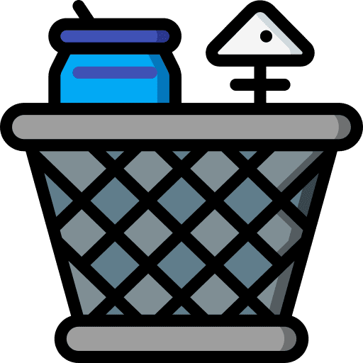 Bin trash garbage basket icon