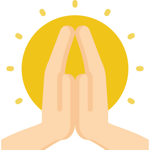 Hands cultures namaste oriental icon