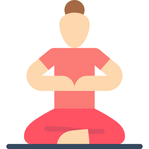 Meditation yoga position pilates relaxing icon