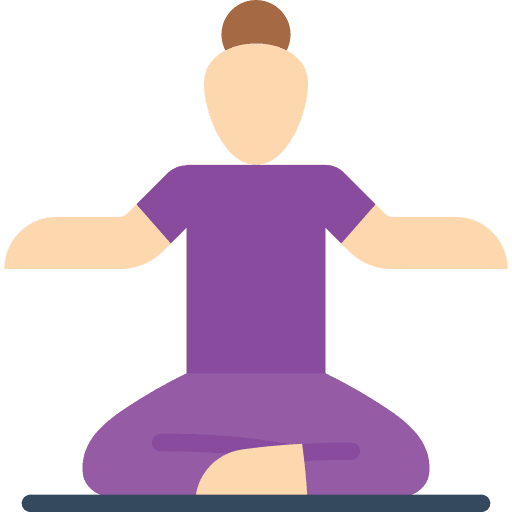 Stretch wellness pilates yoga position icon