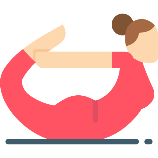Stretch yoga pilates yoga position icon