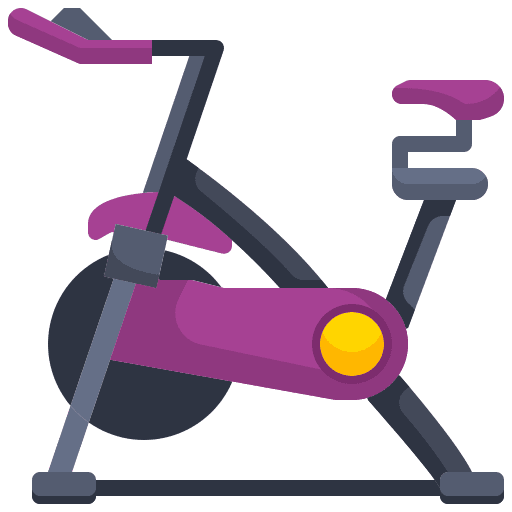 Stationary bike exercising sportive sports and competition icon
