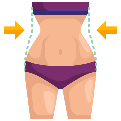 Waist slim fit wellness beauty icon