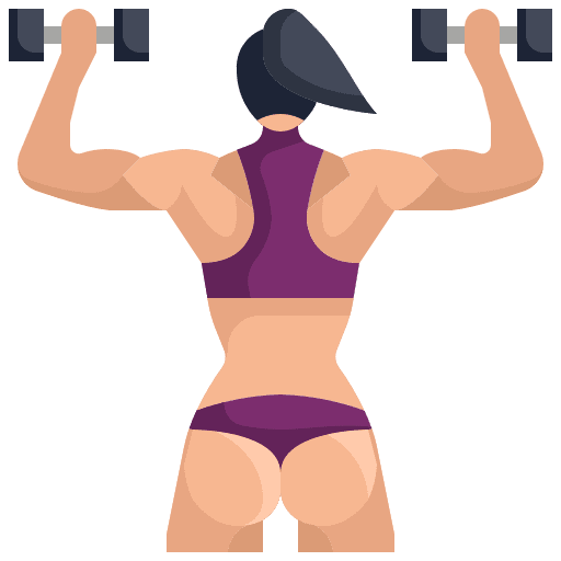 Weightlift muscle weightlift woman icon