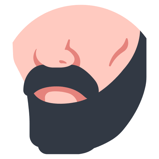 Mustache with beard man hipster healthcare and medical icon