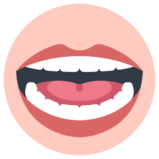 Teeth healthcare and medical mouth body icon