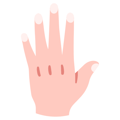Hand fingernail hand body icon
