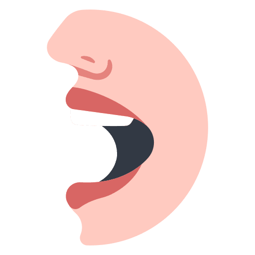 Mouth healthcare and medical human face icon
