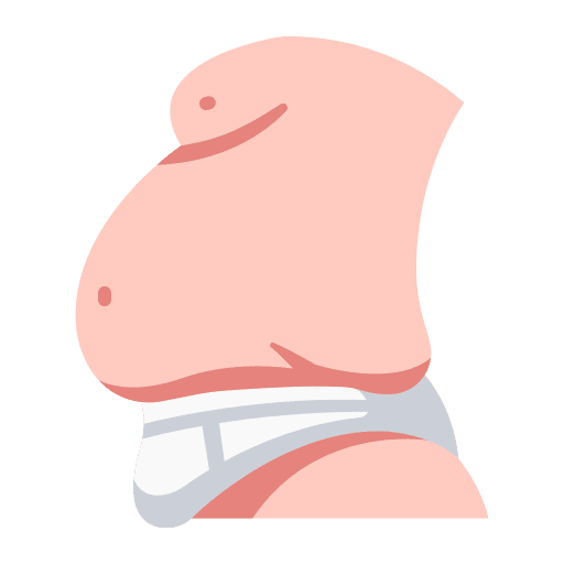 Belly healthcare and medical obesity health icon
