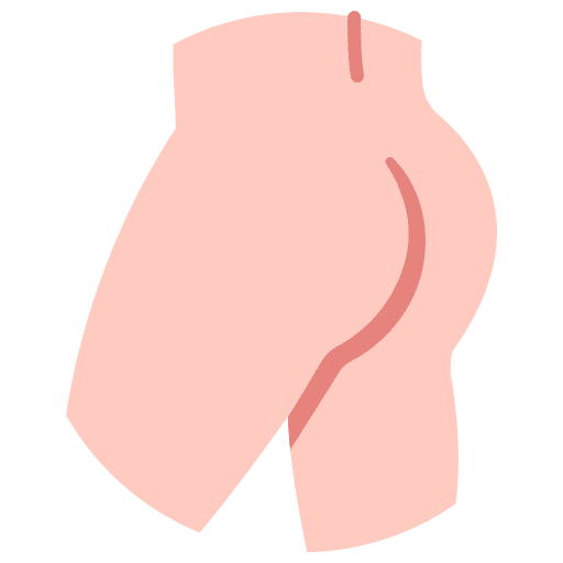 Bottom body back anatomy icon