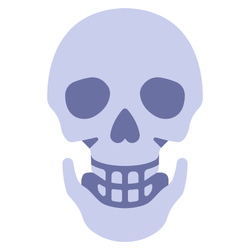 Skull body bone face icon