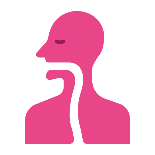 Throat healthcare and medical body internal organ icon