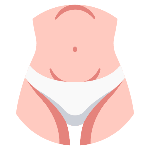 Waist anatomy body healthcare and medical icon