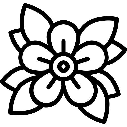 Flower botanic gardening art and design icon