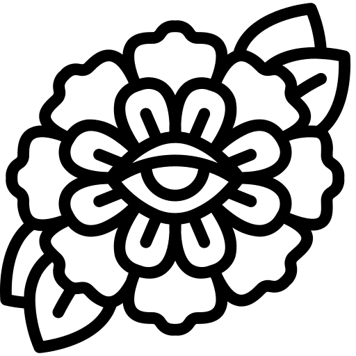 Flower gardening art and design botanic icon