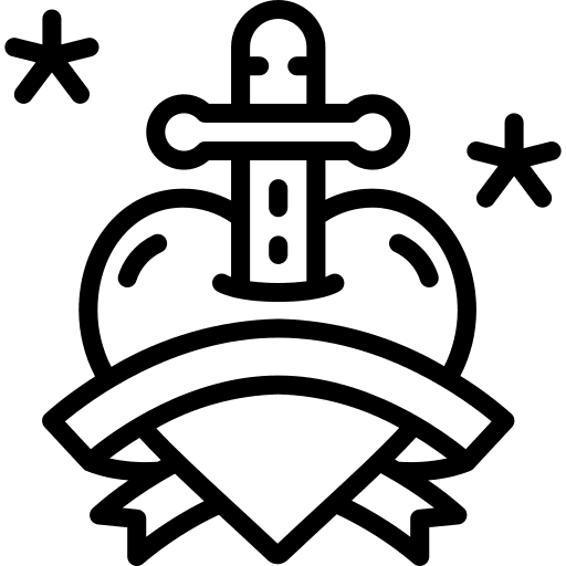 Heart valentines day bleeding art and design icon